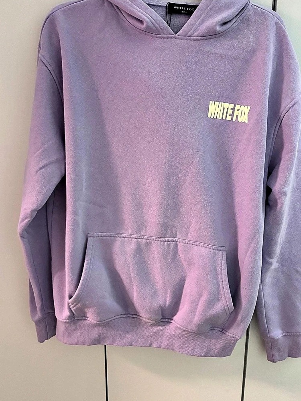 White Fox Purple Graphic Hoodie